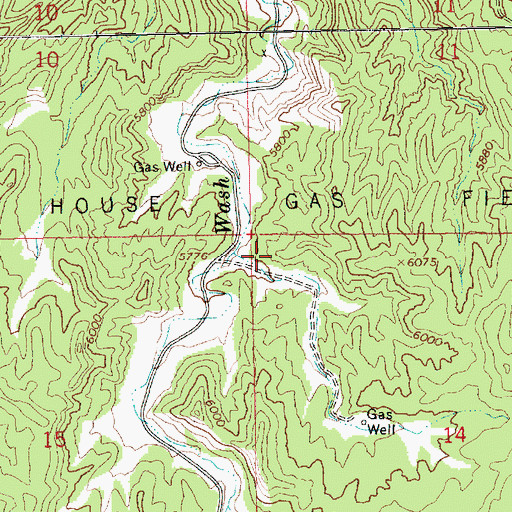 Topographic Map of Rock House Gas Field, UT