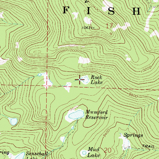 Topographic Map of Rock Lake, UT