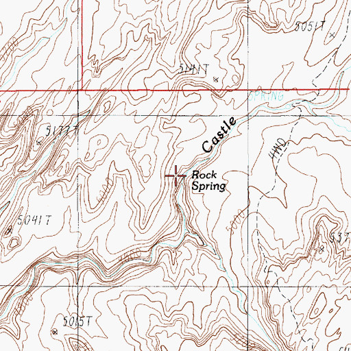 Topographic Map of Rock Spring, UT