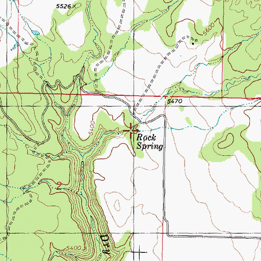 Topographic Map of Rock Spring, UT