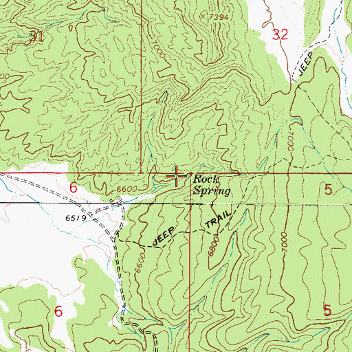 Topographic Map of Rock Spring, UT