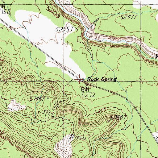 Topographic Map of Rock Spring, UT