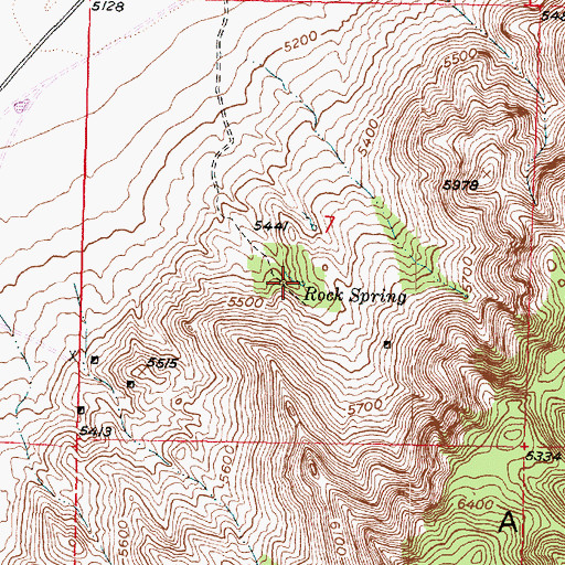 Topographic Map of Rock Spring, UT