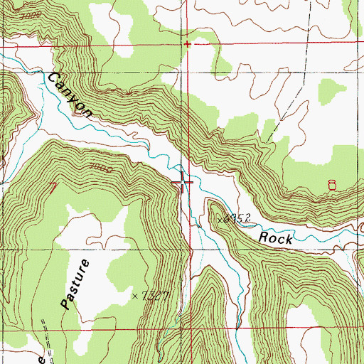 Topographic Map of Rock Spring Canyon, UT
