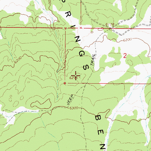 Topographic Map of Rock Springs Bench, UT