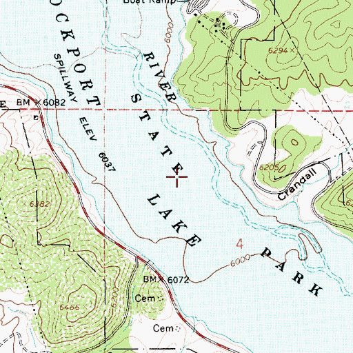 Topographic Map of Rockport State Park, UT