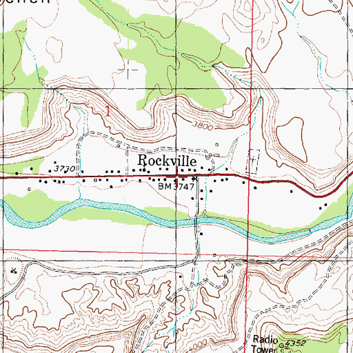 Topographic Map of Rockville, UT
