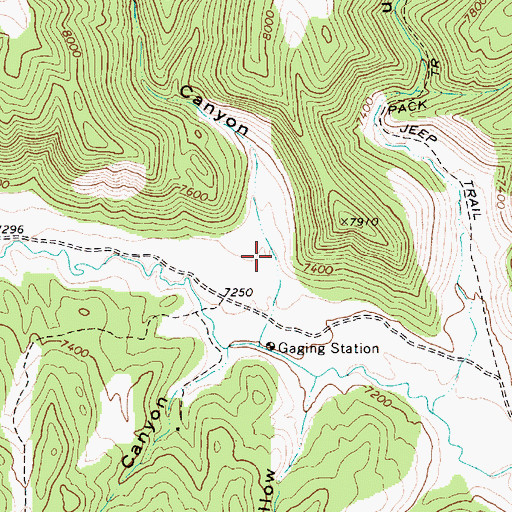 Topographic Map of Rocky Canyon, UT