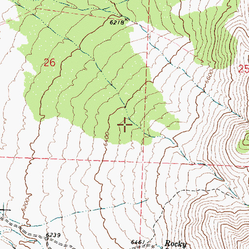 Topographic Map of Rocky Canyon, UT