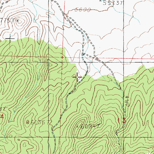 Topographic Map of Rocky Ford Hollow, UT