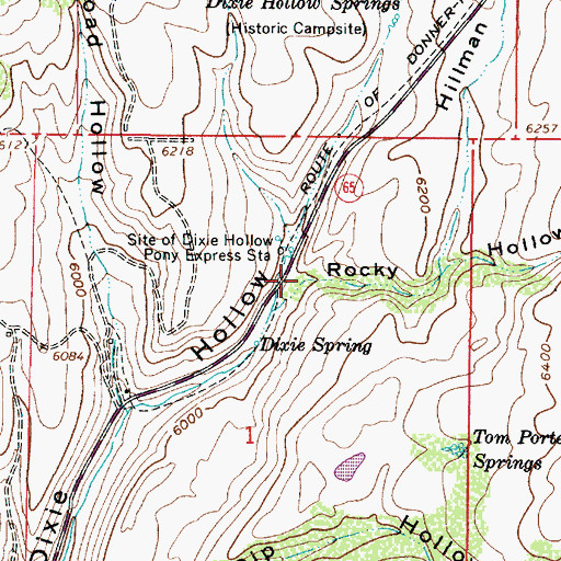 Topographic Map of Rocky Hollow, UT