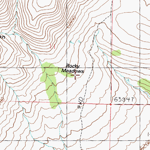 Topographic Map of Rocky Meadows, UT