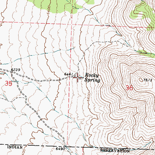 Topographic Map of Rocky Spring, UT