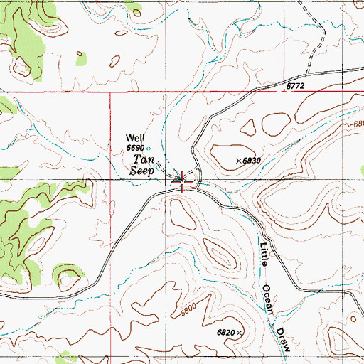 Topographic Map of Rods Valley, UT
