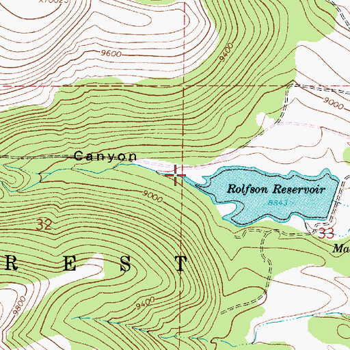Topographic Map of Rolfson Canyon, UT