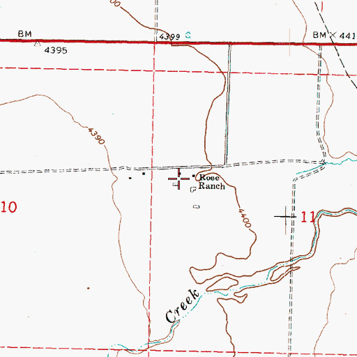 Topographic Map of Rose Ranch, UT