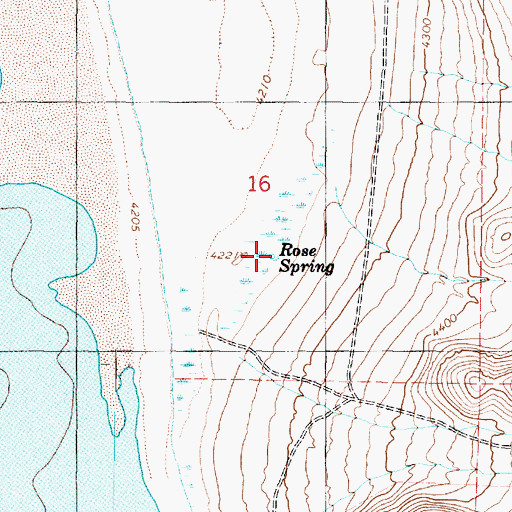 Topographic Map of Rose Spring, UT