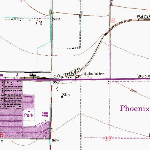 Topographic Map of Cashion Substation, AZ