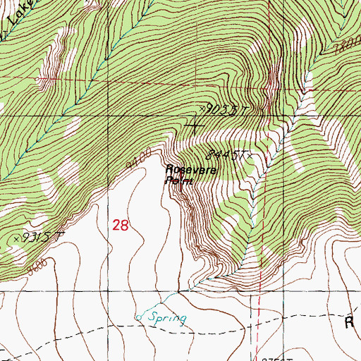 Topographic Map of Rosevere Point, UT