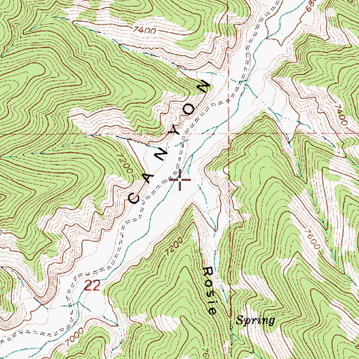 Topographic Map of Rosie Hollow, UT