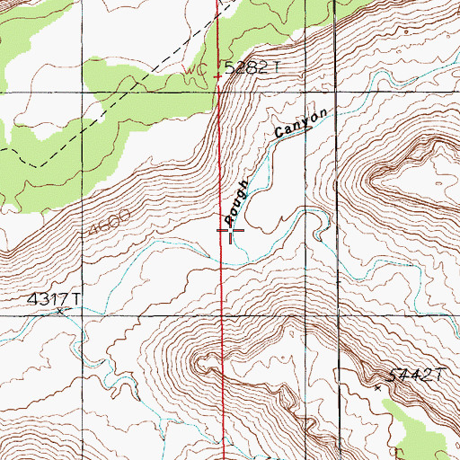 Topographic Map of Rough Canyon, UT