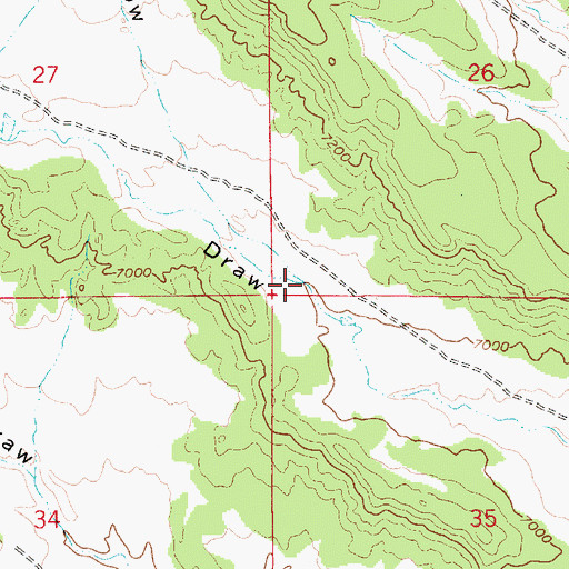 Topographic Map of Rough Hollow, UT