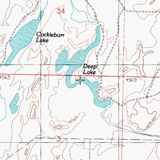 Topographic Map of Deep Lake, UT