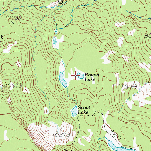 Topographic Map of Round Lake, UT
