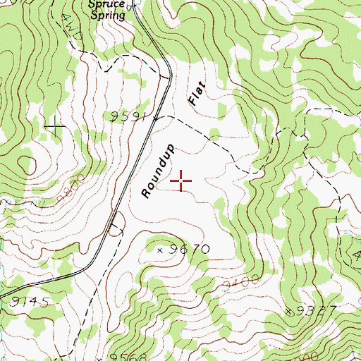 Topographic Map of Roundup Flat, UT