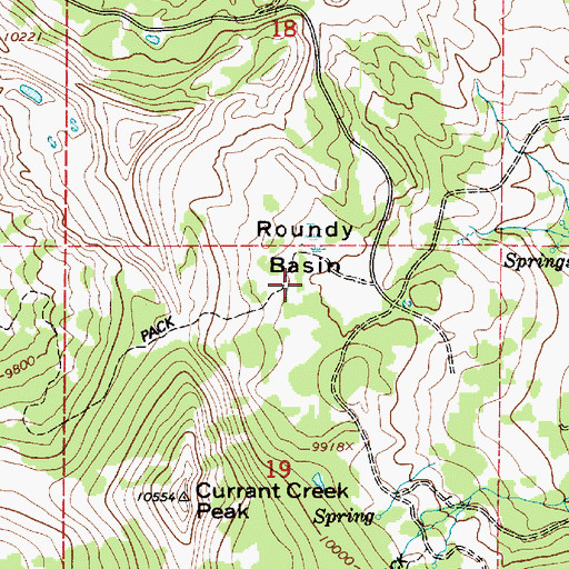 Topographic Map of Roundy Basin, UT
