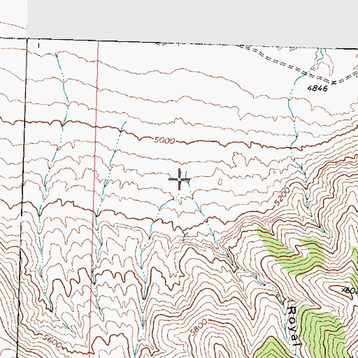Topographic Map of Royal Gulch, UT