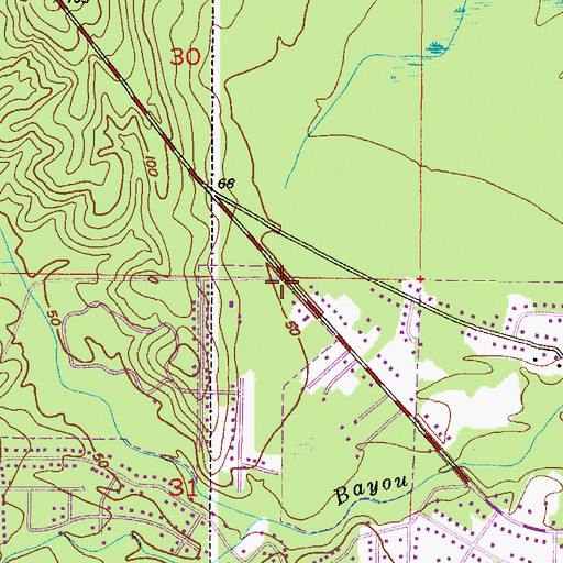 Topographic Map of Celeste Road Church of God, AL