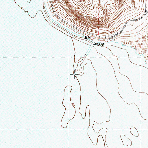 Topographic Map of Rozel Point Oil Field, UT
