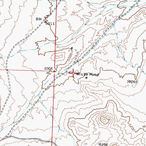 Topographic Map of Rube Mine, UT