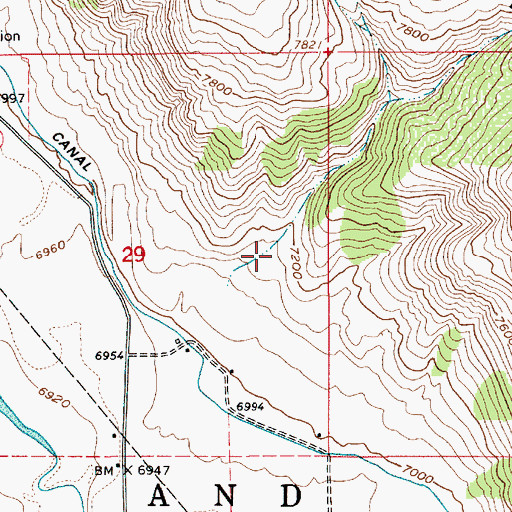 Topographic Map of Rude Hollow, UT