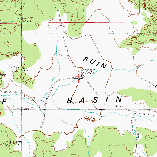 Topographic Map of Ruin Park, UT