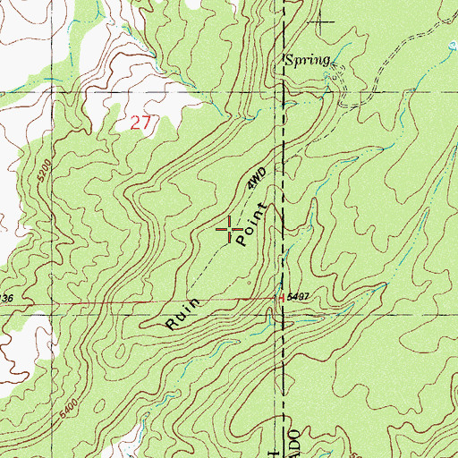 Topographic Map of Ruin Point, UT