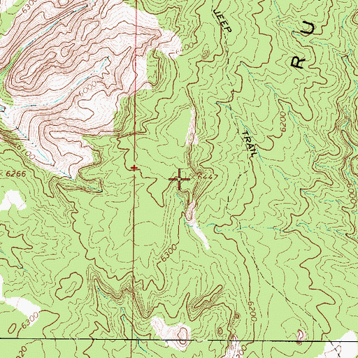 Topographic Map of Rush Beds, UT