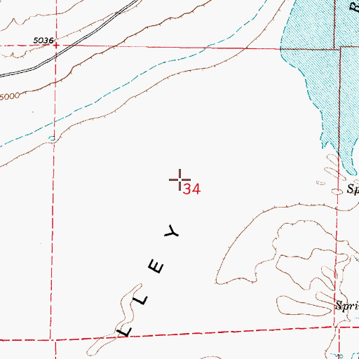 Topographic Map of Rush Lake, UT