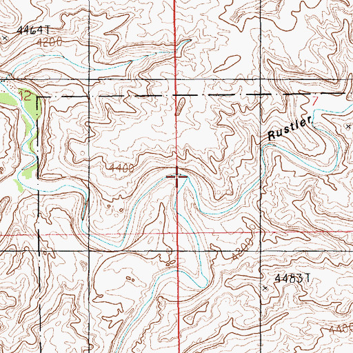 Topographic Map of Rustler Canyon, UT