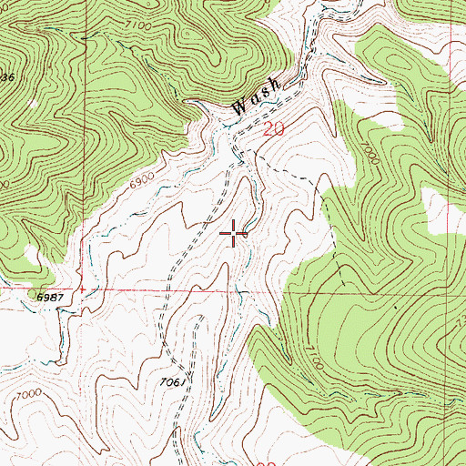 Topographic Map of Sackett Hollow, UT
