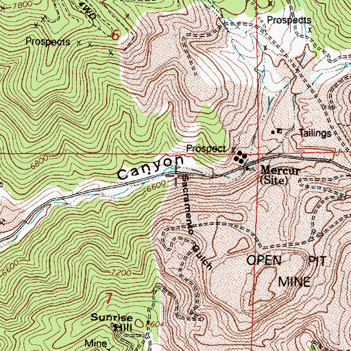 Topographic Map of Sacramento Gulch, UT