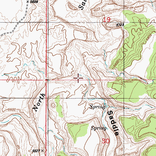 Topographic Map of Saddle Horse Canyon, UT