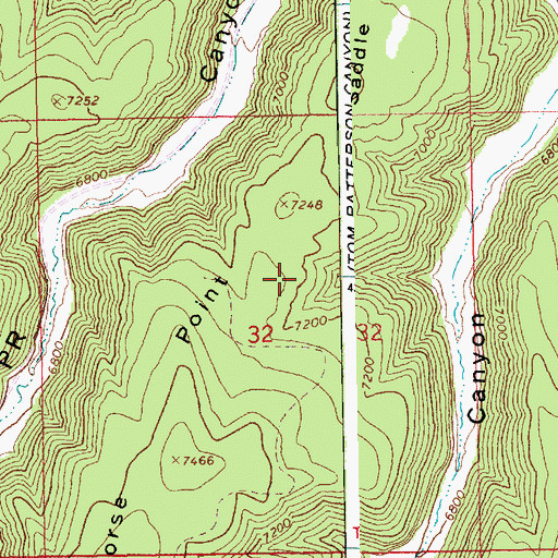 Topographic Map of Saddle Horse Point, UT