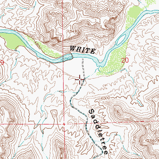 Topographic Map of Saddletree Draw, UT