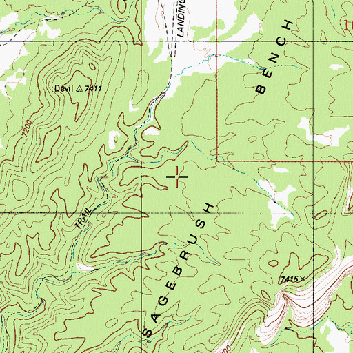 Topographic Map of Sagebrush Bench, UT