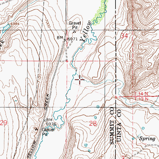 Topographic Map of Sage Creek, UT