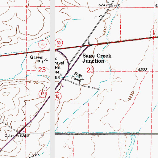 Topographic Map of Sage Creek, UT