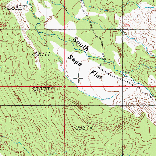 Topographic Map of Sage Flat, UT