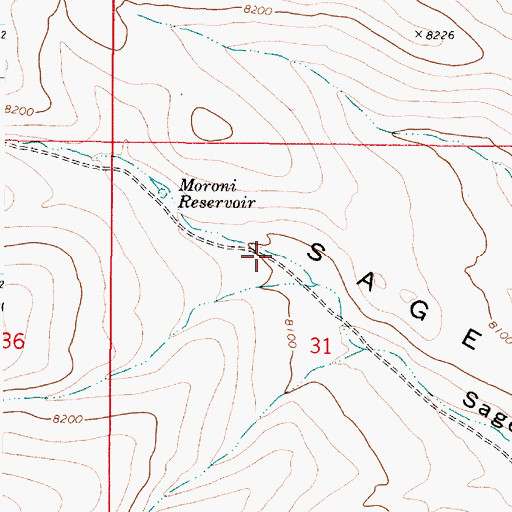 Topographic Map of Sage Flat, UT